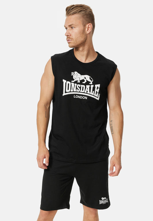 Lonsdale 117332 Clopton Singlet Schwarz