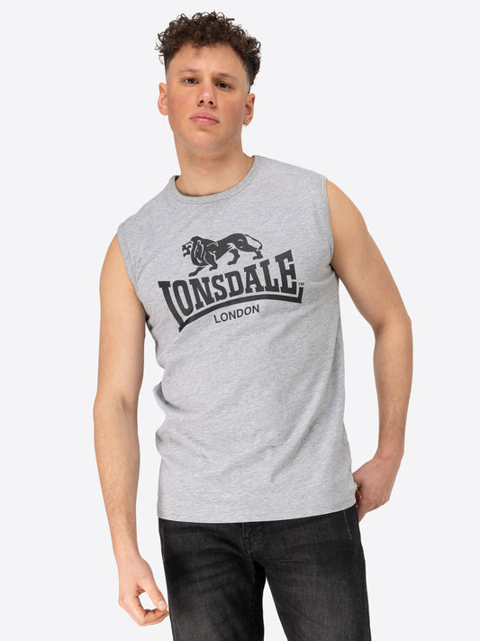 Lonsdale 117332 Clopton Singlet Marl Grey