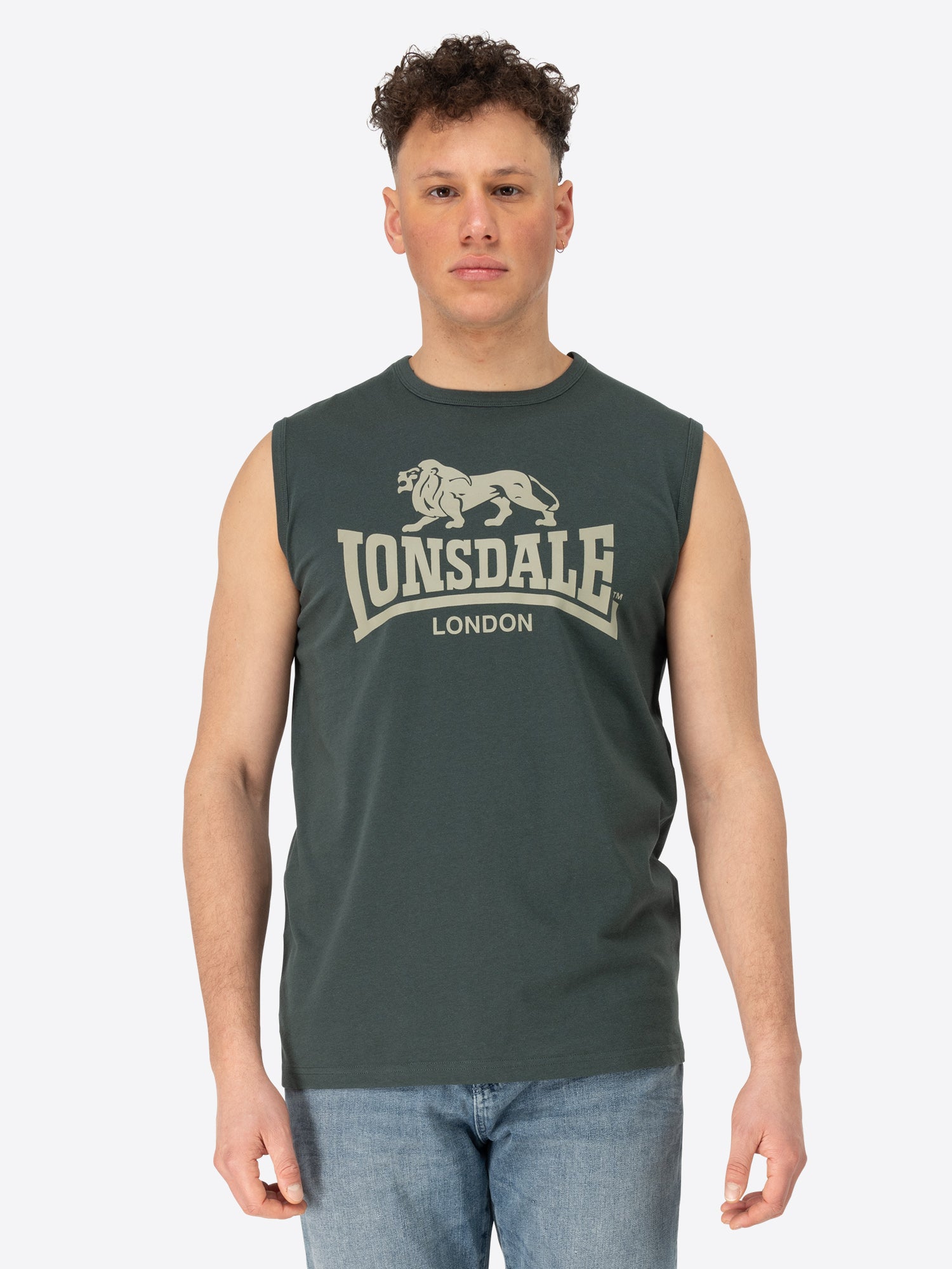 Lonsdale 117332 Clopton Singlet Grün