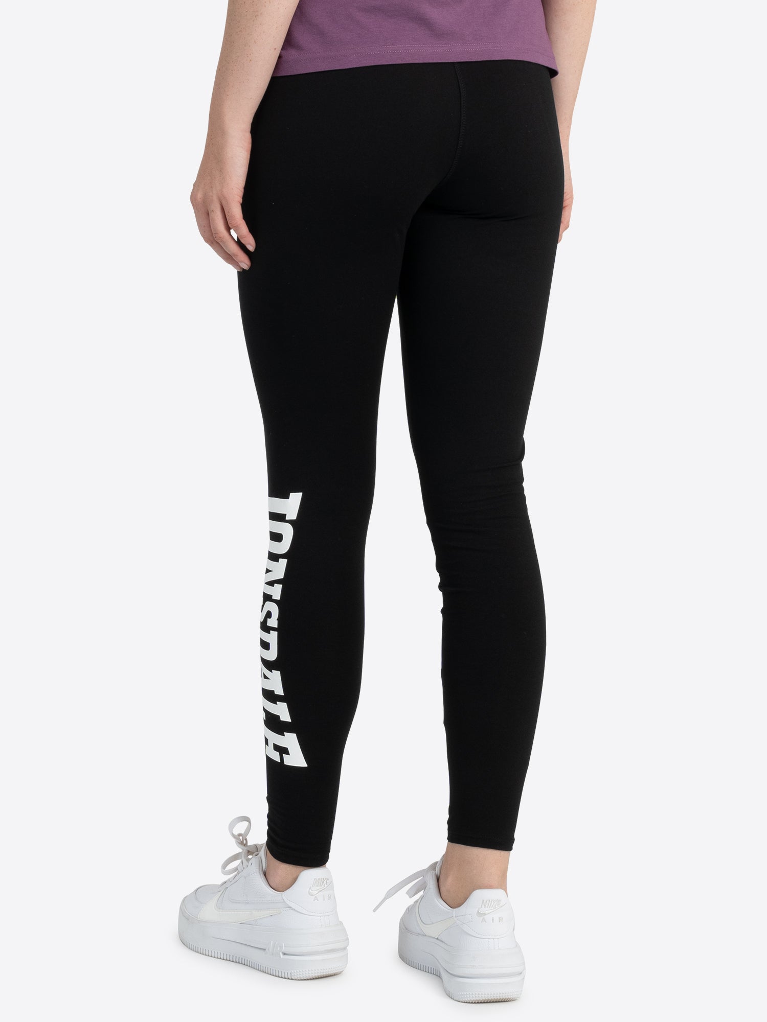 Lonsdale Frauen Leggings – Eng anliegend mit kontrastfarbigem Logo-Druck am linken Bein