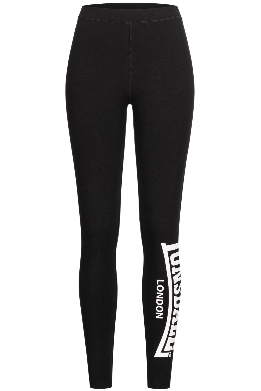 Lonsdale Frauen Leggings – Eng anliegend mit kontrastfarbigem Logo-Druck am linken Bein