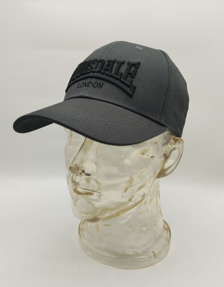 LONSDALE Kappe Dunkelgrau aus Baumwolle mit Logo-Stickerei