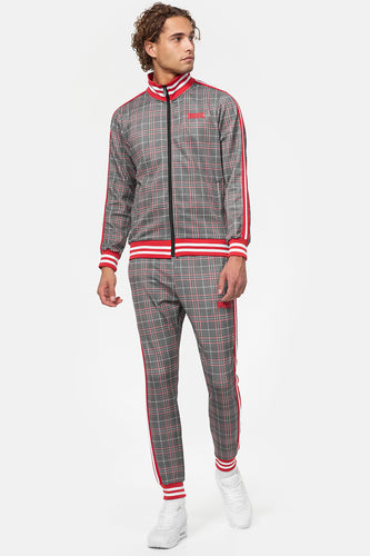 Lonsdale 117343 Glatrigill  Jogginganzug Weiss Schwarz Rot
