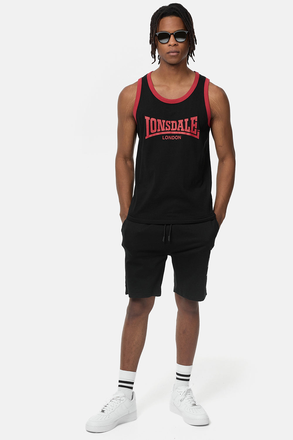 Lonsdale 117353 Knockan Singlet - Schwarz