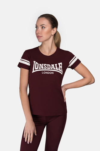 Lonsdale 117403 Ladies Killegray T-Shirt Oxblood