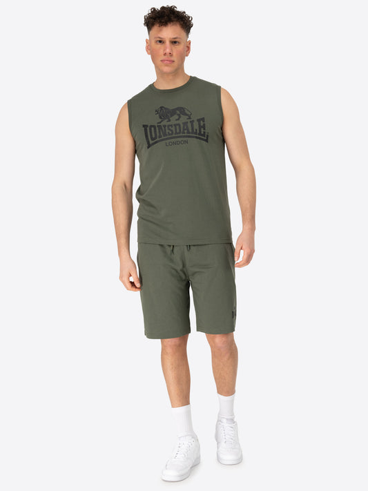 Lonsdale 117434 Allanton Kurzer Trainingsanzug Schwarz Olive