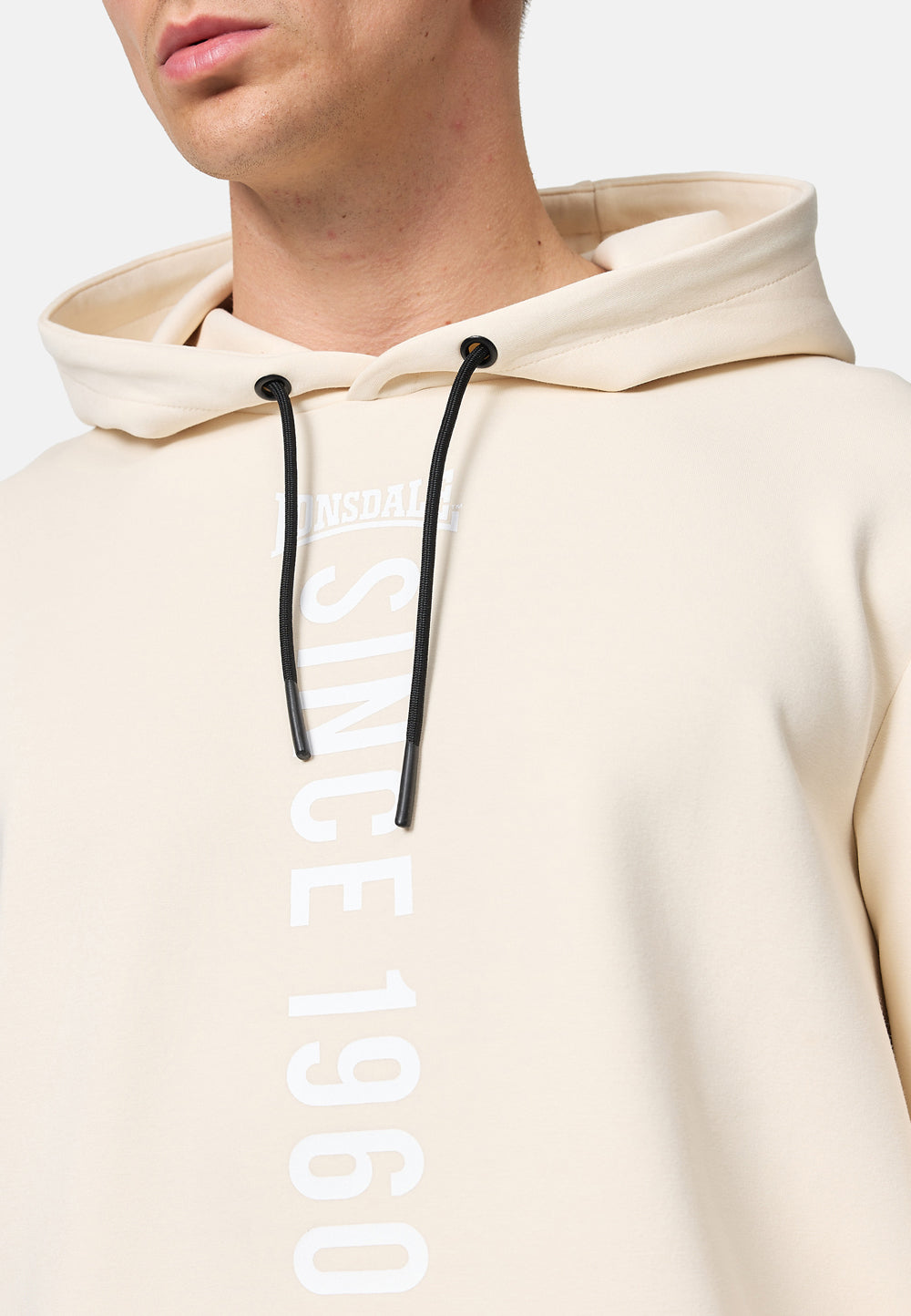 Lonsdale 117465 Galmoy Kapuzenpullover Sand Off-White