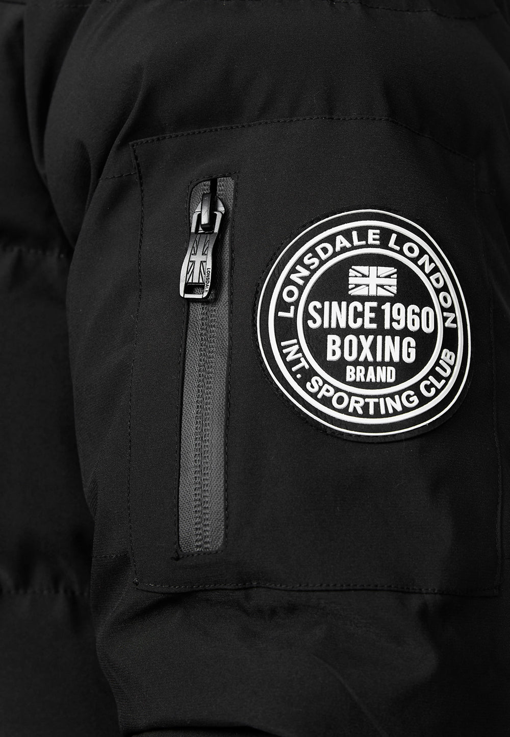 Lonsdale 117497 Maillag Kapuzenwinterjacke Schwarz