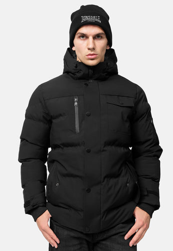 Lonsdale 117497 Maillag Kapuzenwinterjacke Schwarz