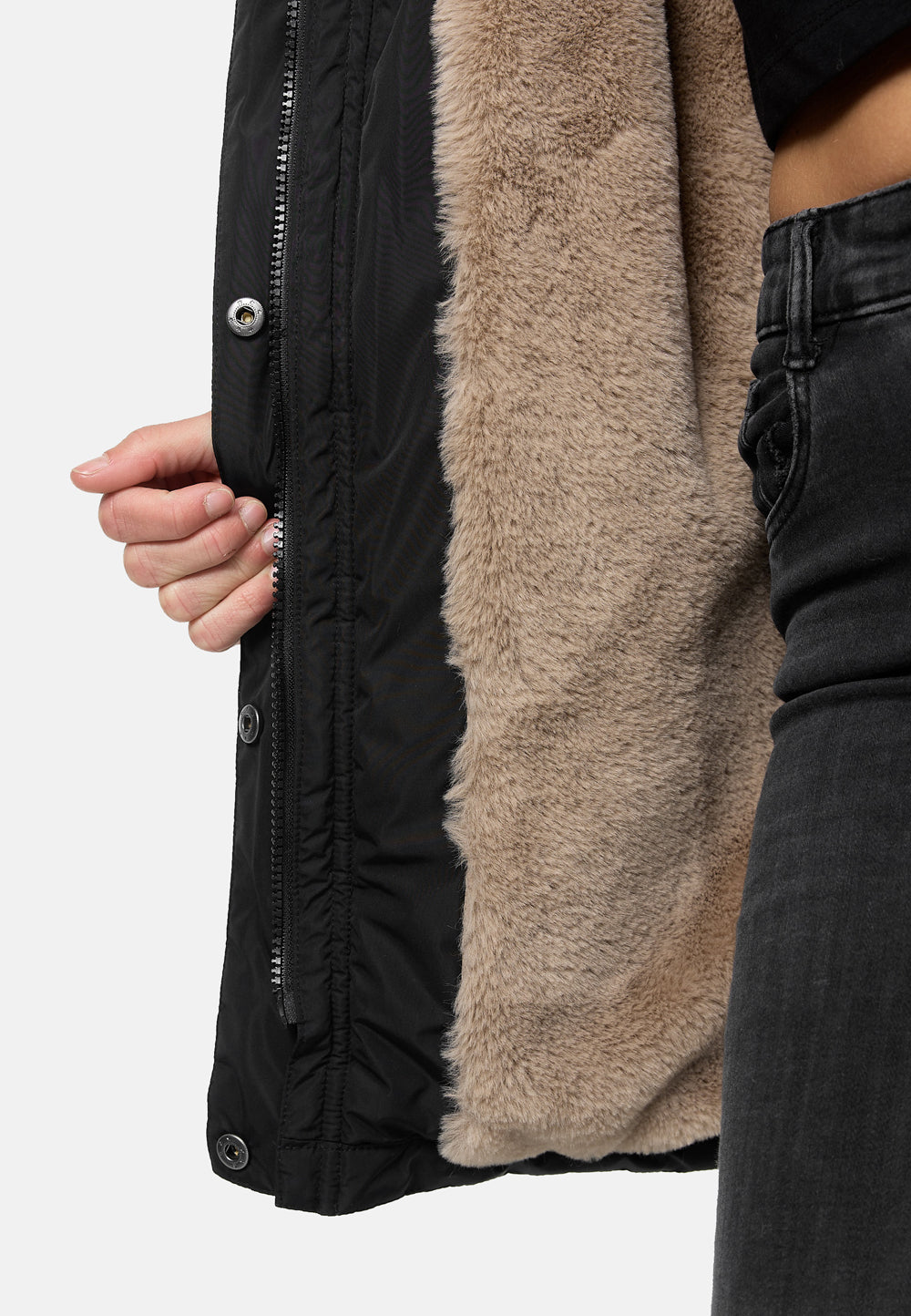 Lonsdale 117511 Ladies Tong Winterparka Schwarz