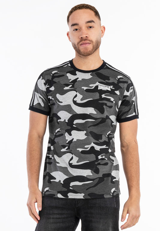 Lonsdale 117520 Gunnista T-Shirt - Camo Grau