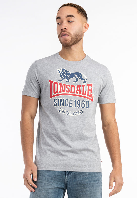Lonsdale 117525 Gonfirth T-Shirt - Marl Grey