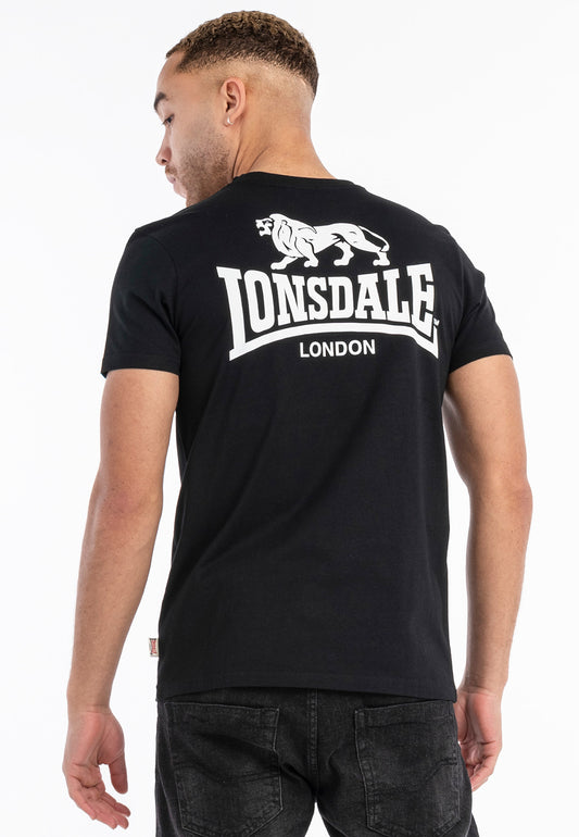 Lonsdale T-Shirt Schwarz schlichte Rückansicht Baumwolle