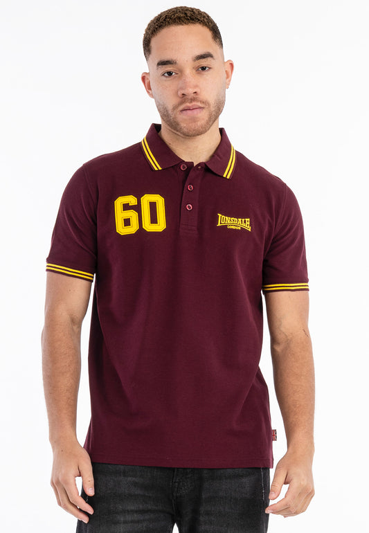Lonsdale 117545 Hellister Poloshirt - Oxblood