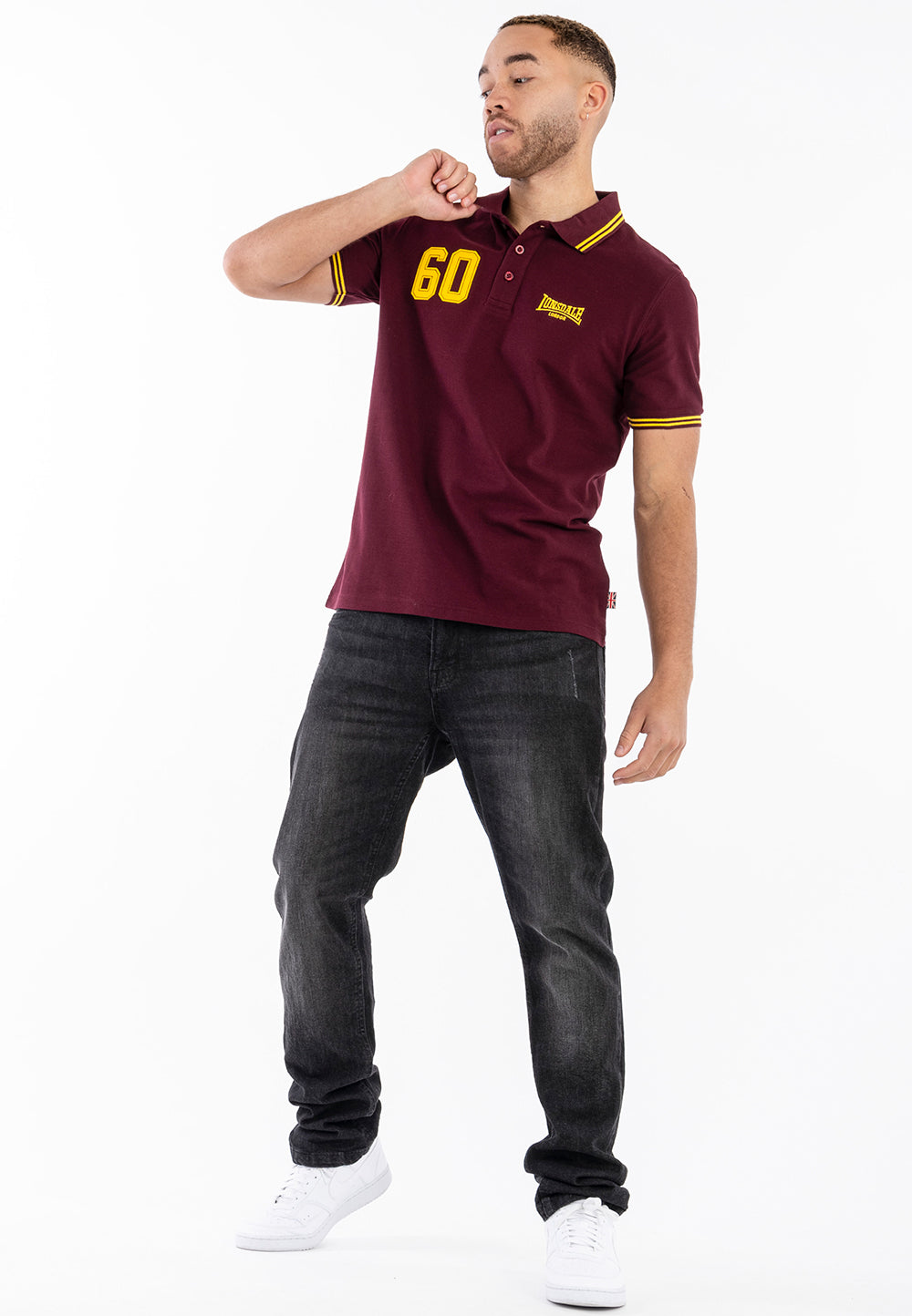 Lonsdale 117545 Hellister Poloshirt - Oxblood