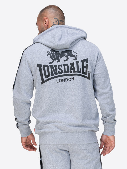 Lonsdale 117558 Bigton Kapuzensweatjacke Marl Grey