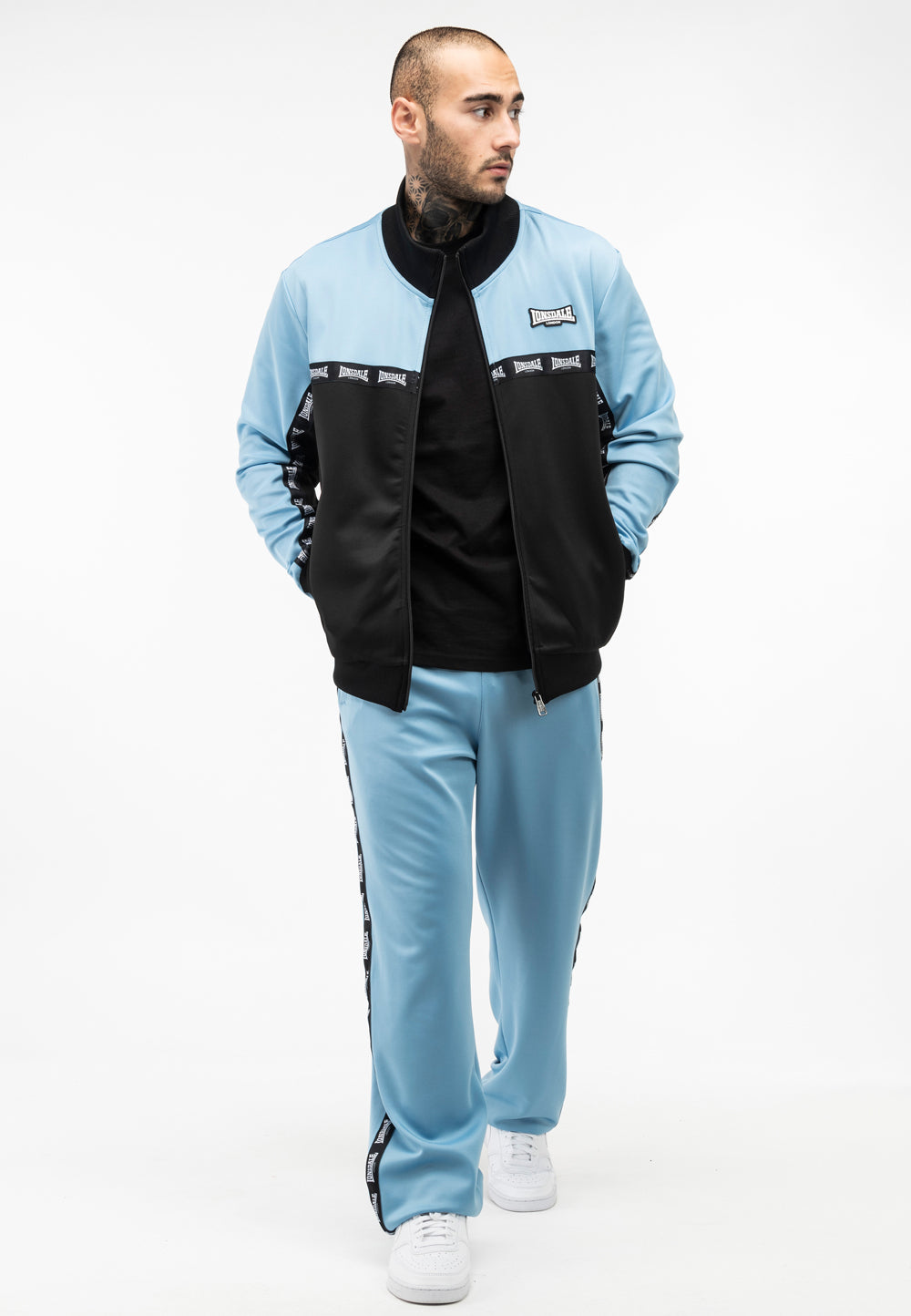 Lonsdale 117571 Woodwick Jogginganzug Schwarz/Blau