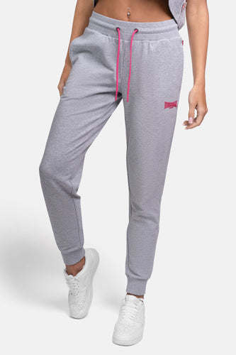 Lonsdale 117593 Ladies Leinthall Jogginghose Marl Grey / Pink