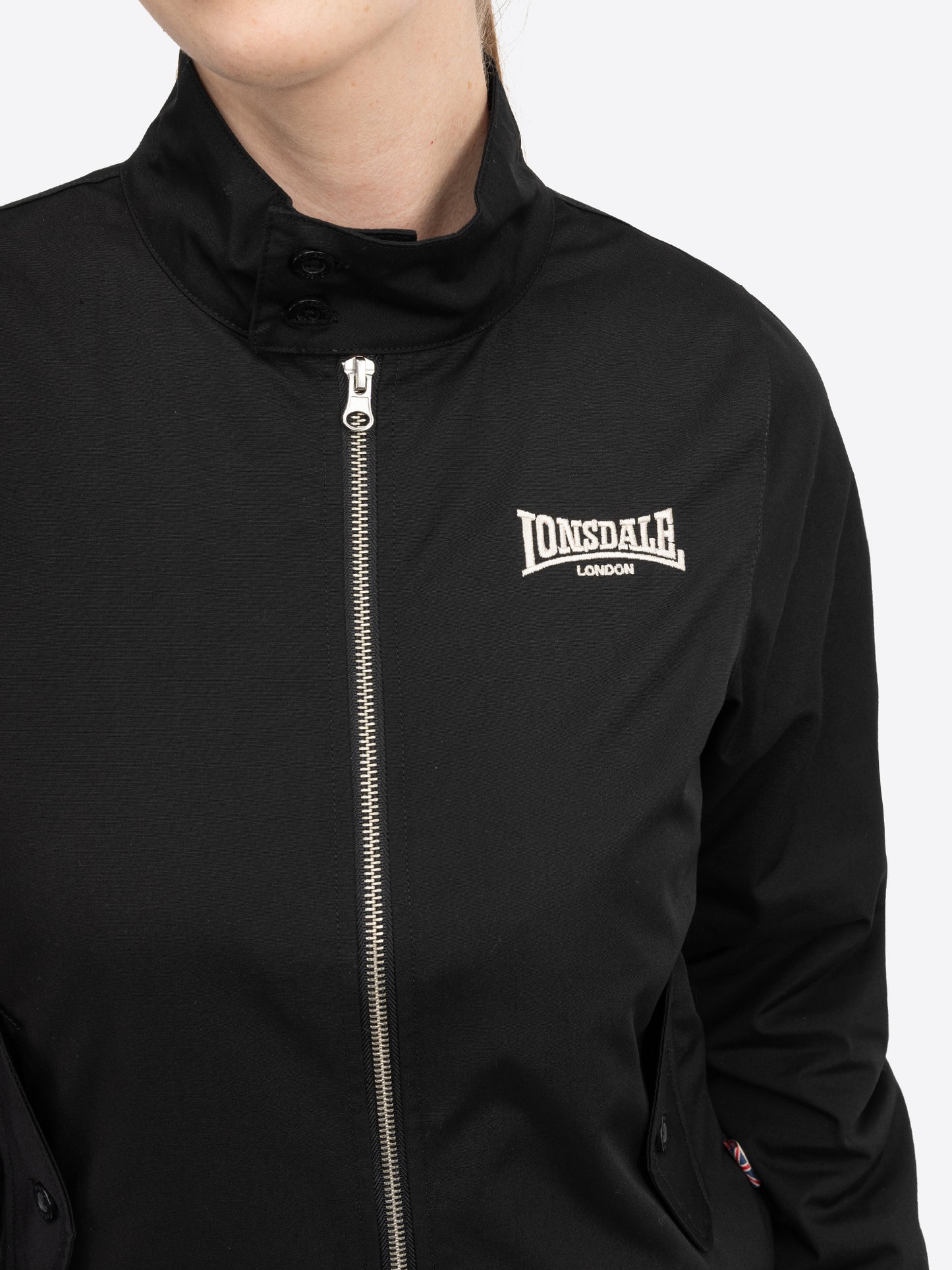Lonsdale London 117598 Ladies Harrington  Rodeen Jacke Schwarz