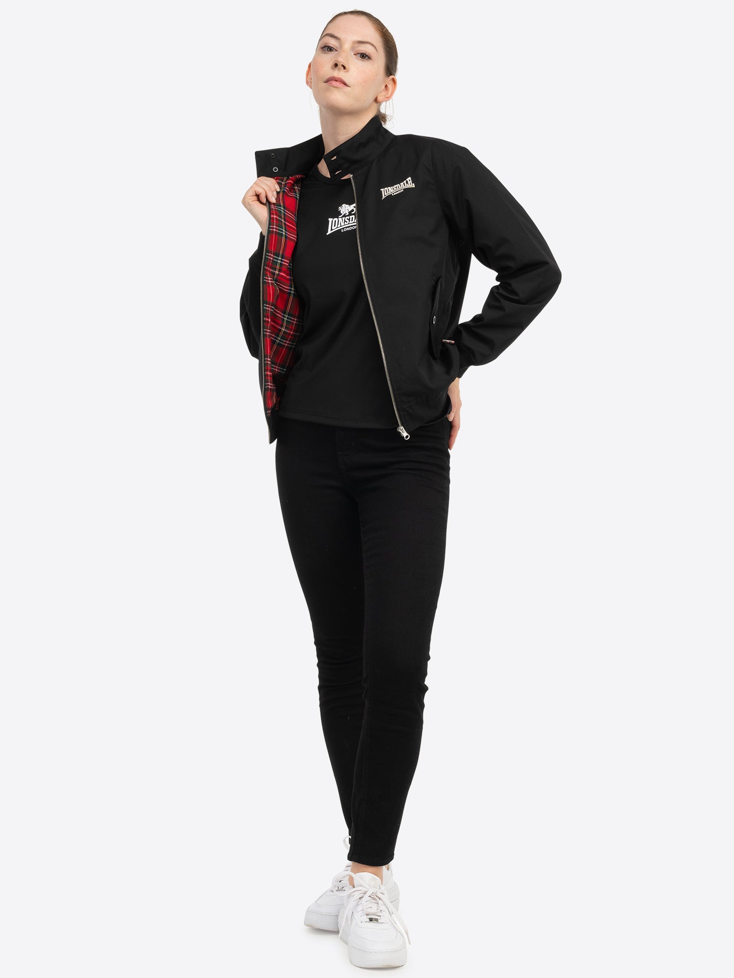 Lonsdale London 117598 Ladies Harrington  Rodeen Jacke Schwarz