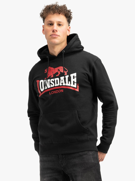 Lonsdale 117600 Gulladuff Kapuzensweatshirt Schwarz