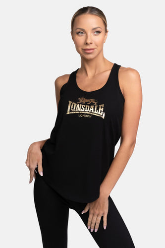 Lonsdale 117603 Ladies Lismoyny Singlet Schwarz