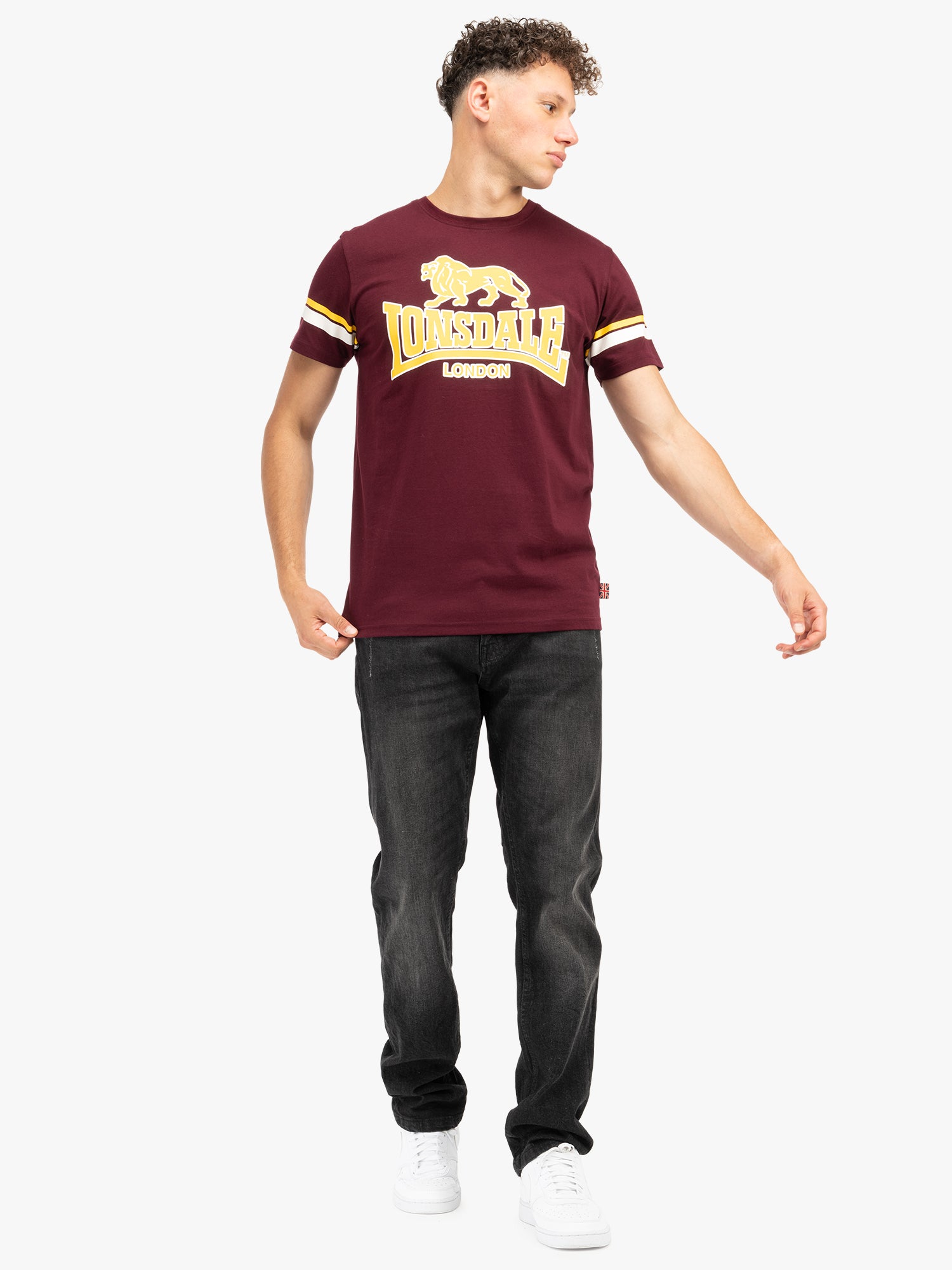 Lonsdale 117606 Methley T-Shirt - Oxblood