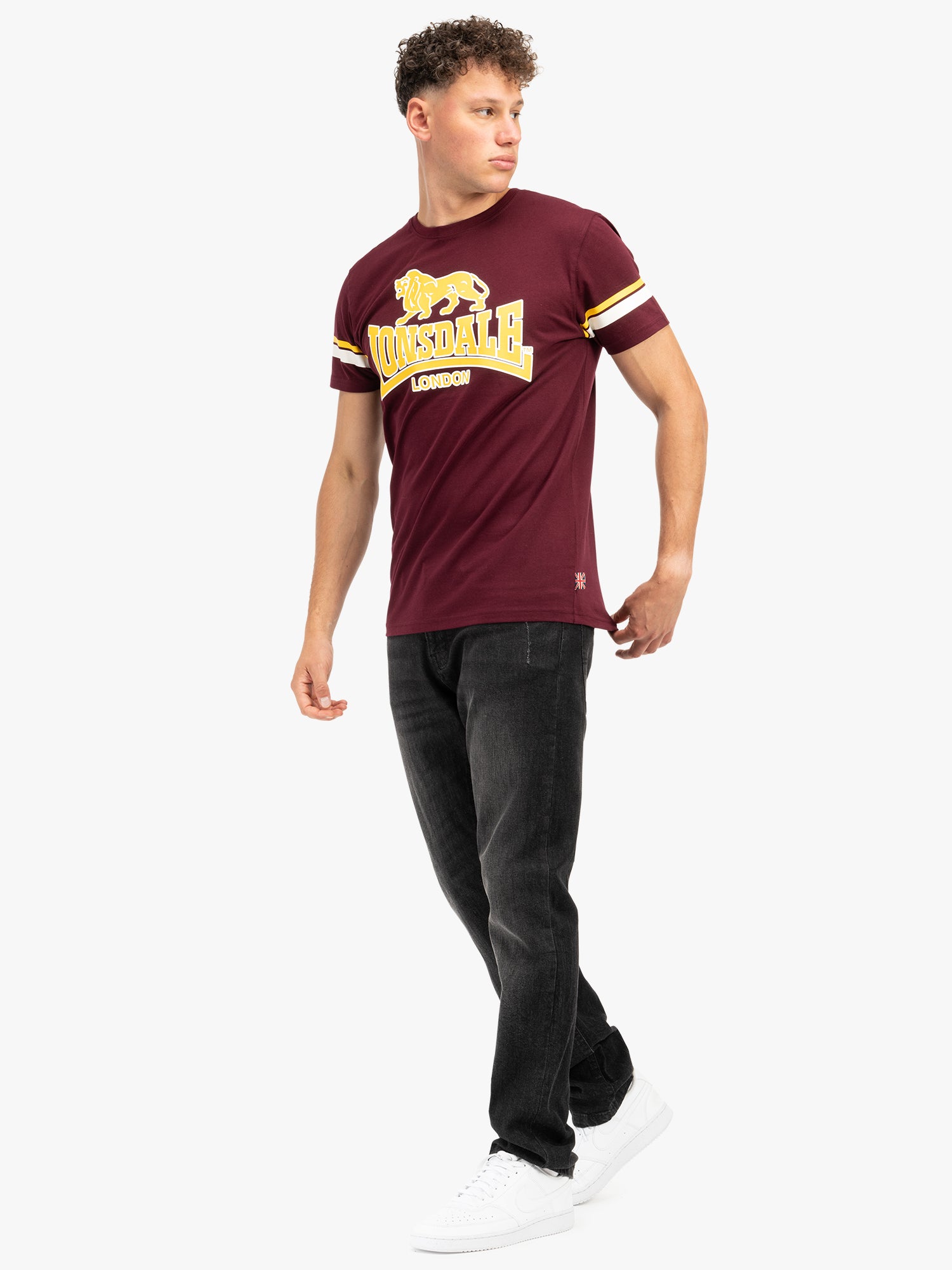 Lonsdale 117606 Methley T-Shirt - Oxblood