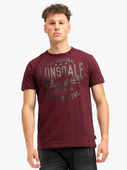 Lonsdale 117610 Harehills T-Shirt - Oxblood