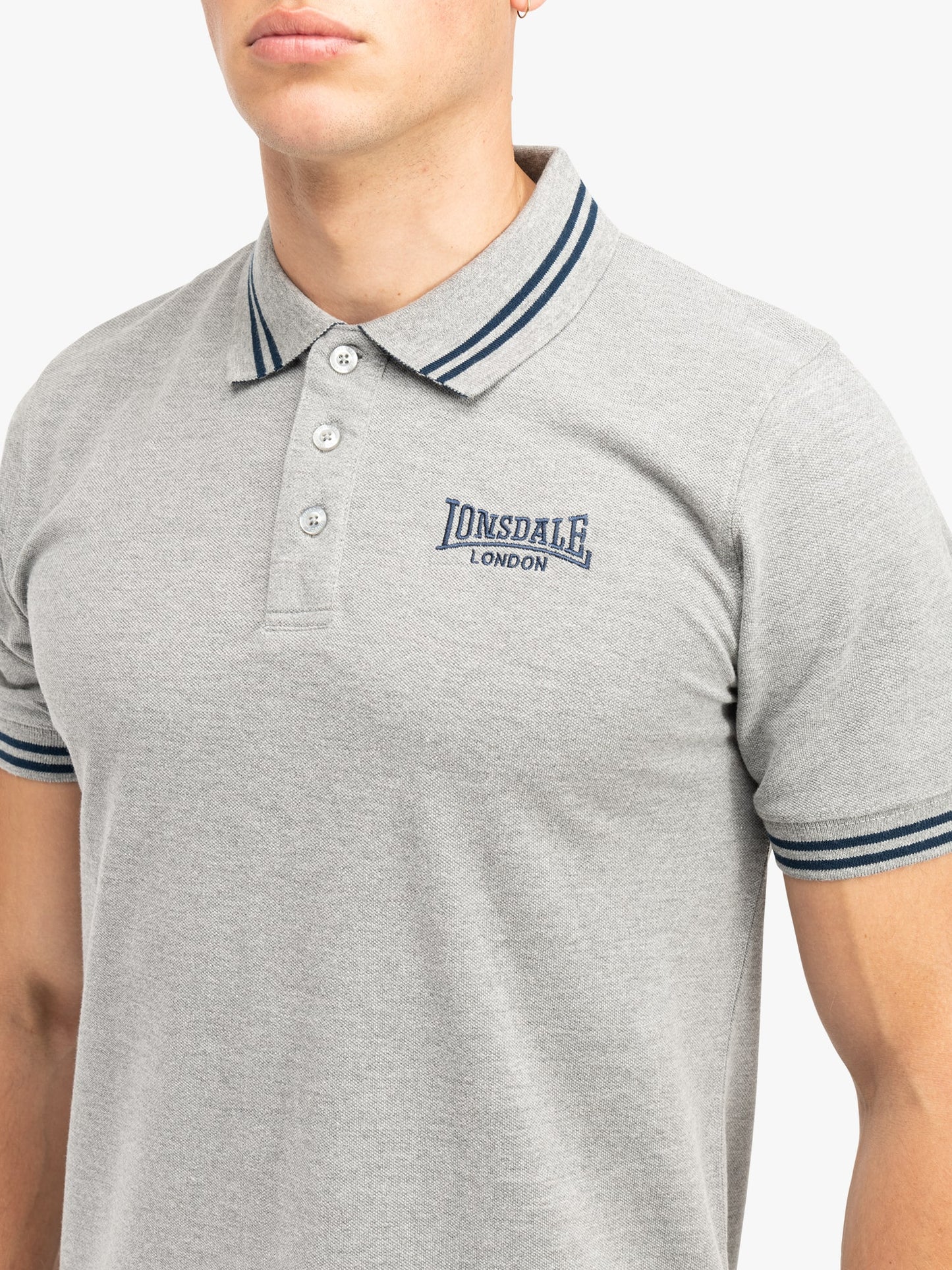 Lonsdale 117612 Markham Poloshirt Marl Grey