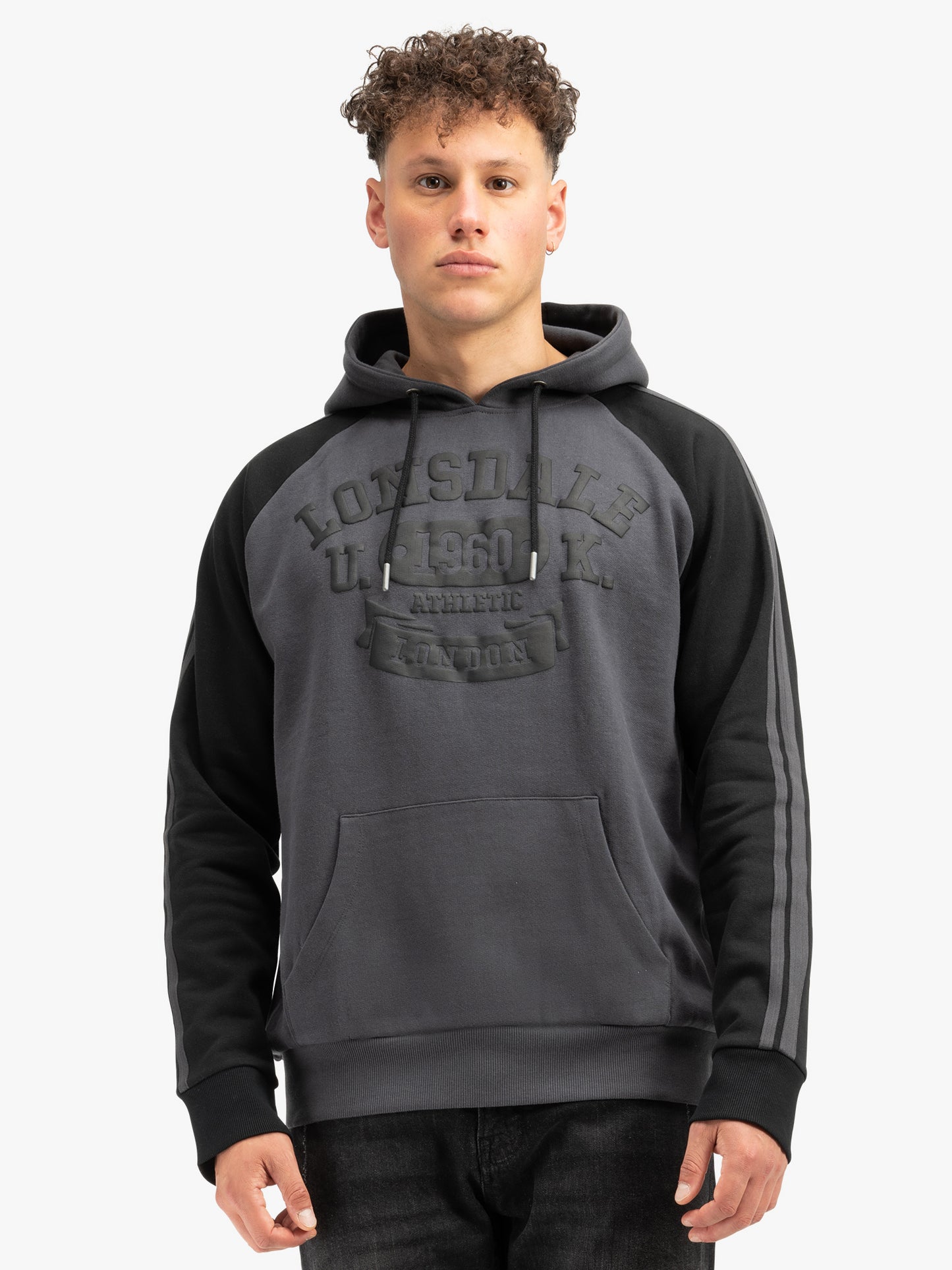 Lonsdale 117616 Linnfoots Kapuzensweatshirt Anthracite