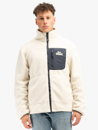 Lonsdale 117631 Lartington Sherpa Jacke Ecru/Navy