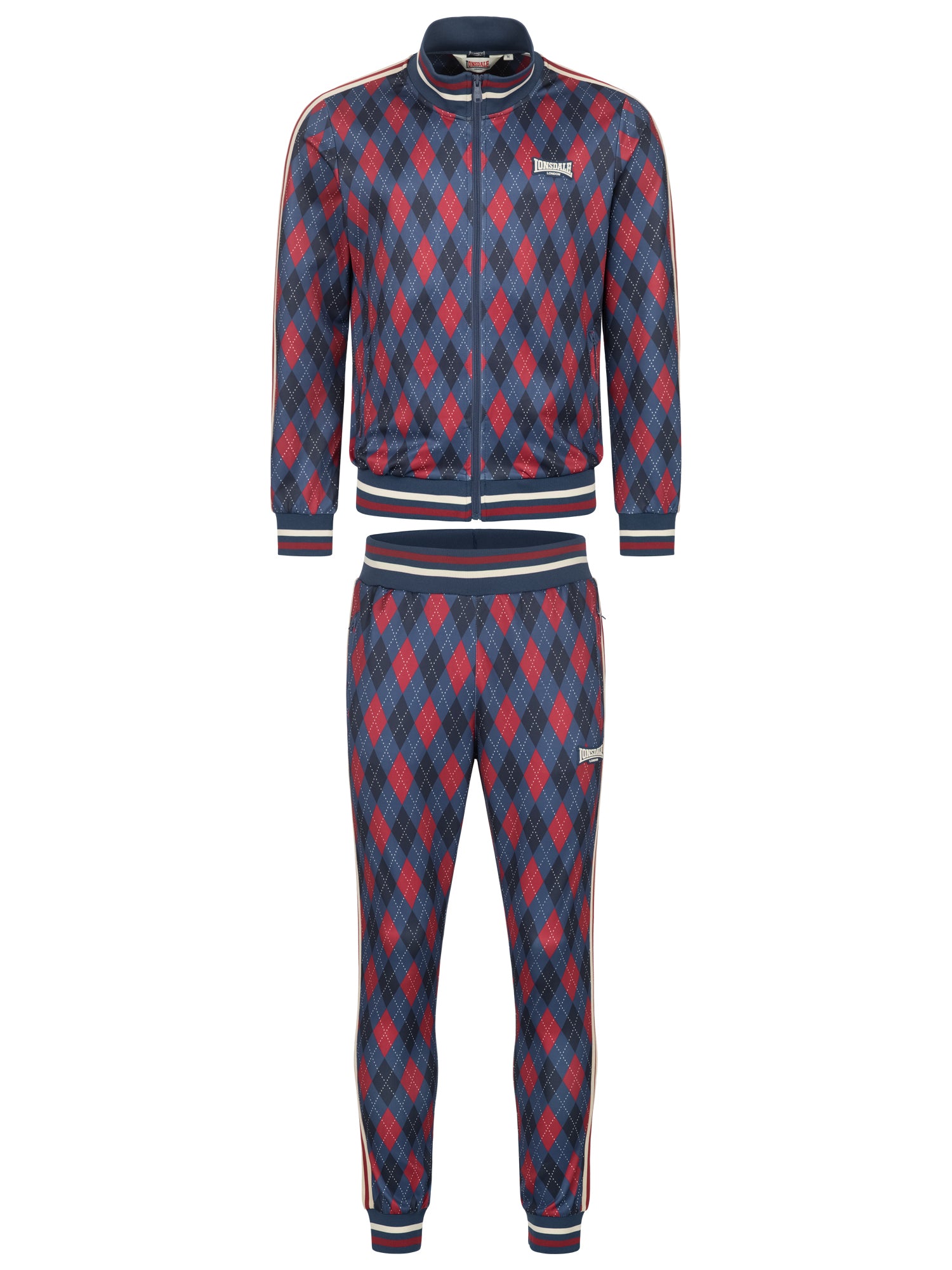 Lonsdale 117636 Redford Jogginganzug Navy/Rot/Ecru