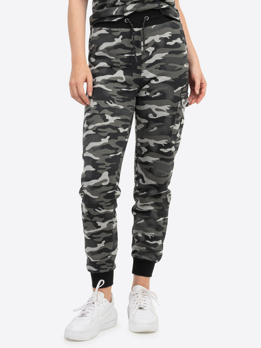 Lonsdale London 117642 Ladies Collyhurst Jogginghose Camo Grau