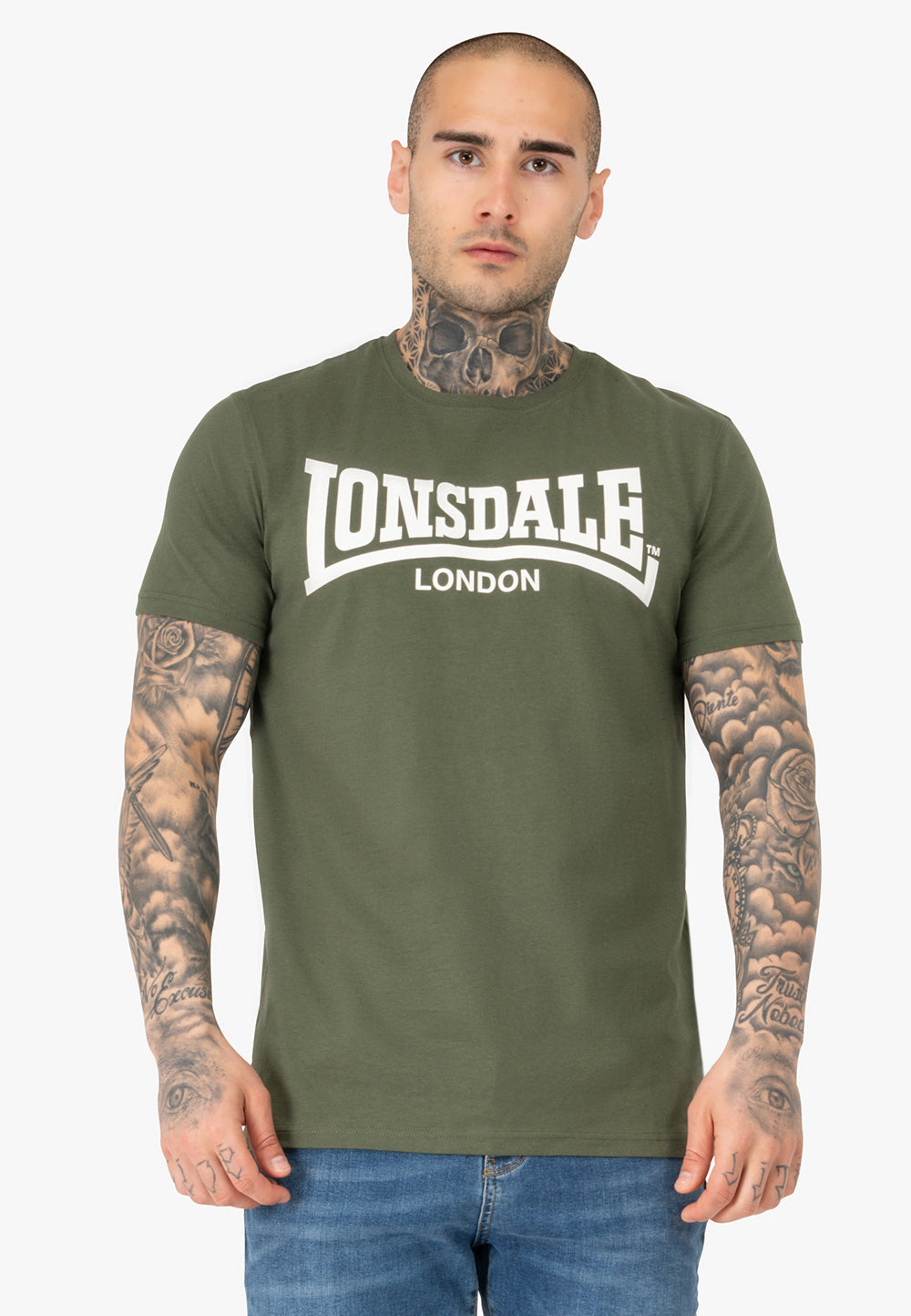 Lonsdale 117651 Hinstock Dreierpack T-Shirt - Schwarz Grün Blau