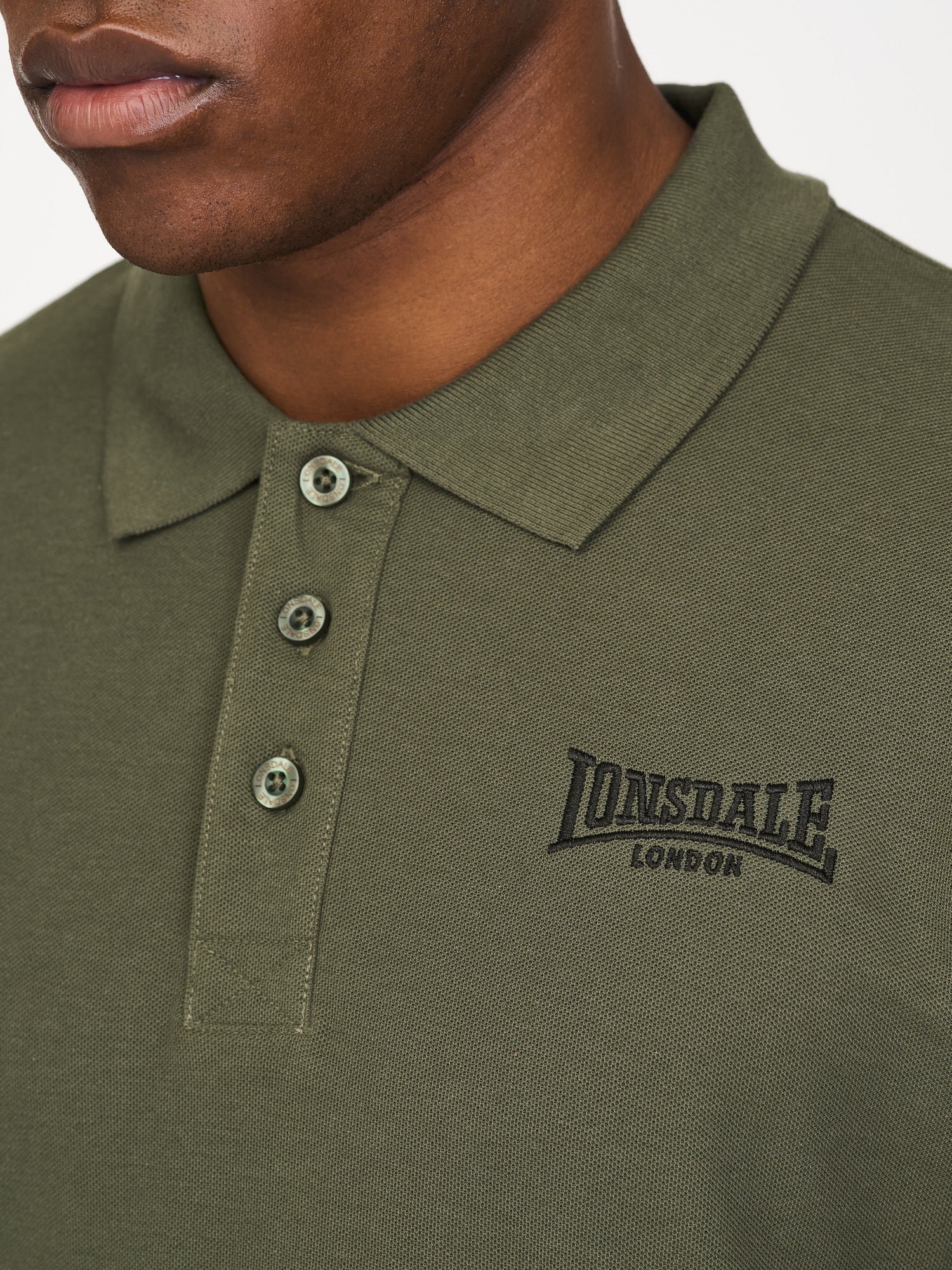 Lonsdale Herren Poloshirt Doppelpack in Schwarz und Olive