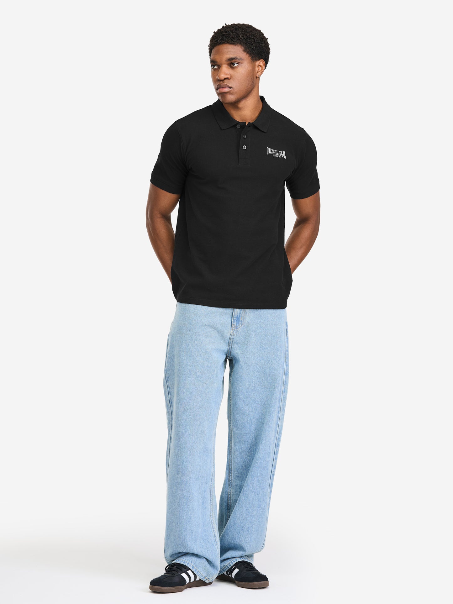 Lonsdale Herren Poloshirt Doppelpack in Schwarz und Olive