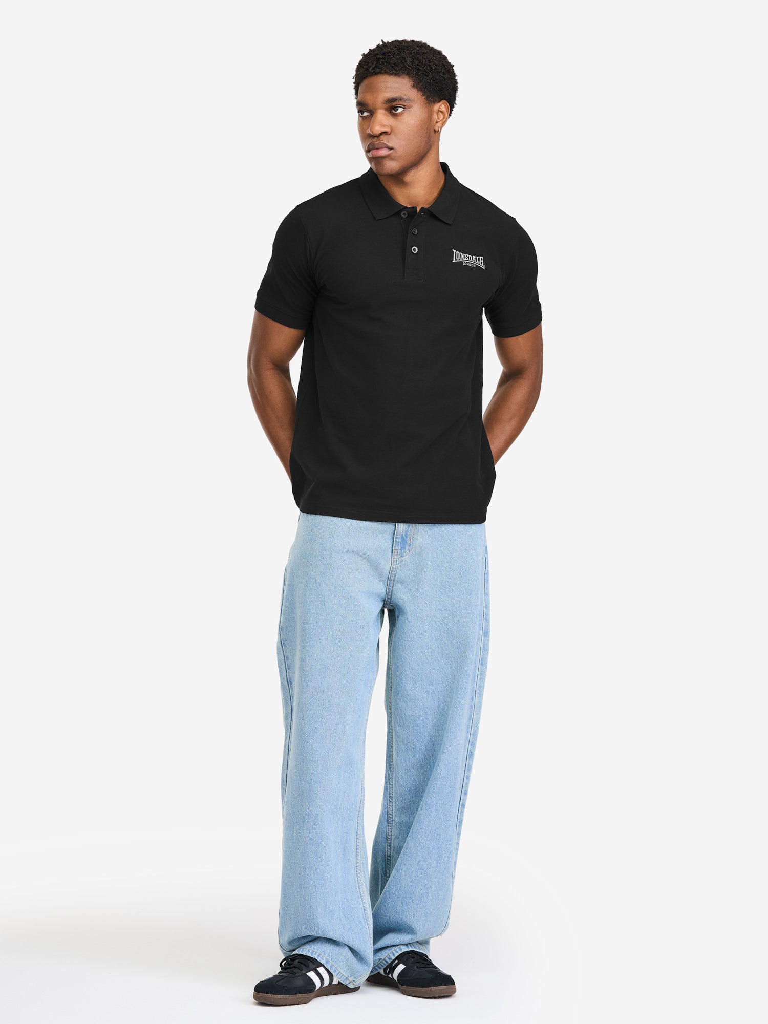 Lonsdale Herren Poloshirt Doppelpack in Schwarz und Olive