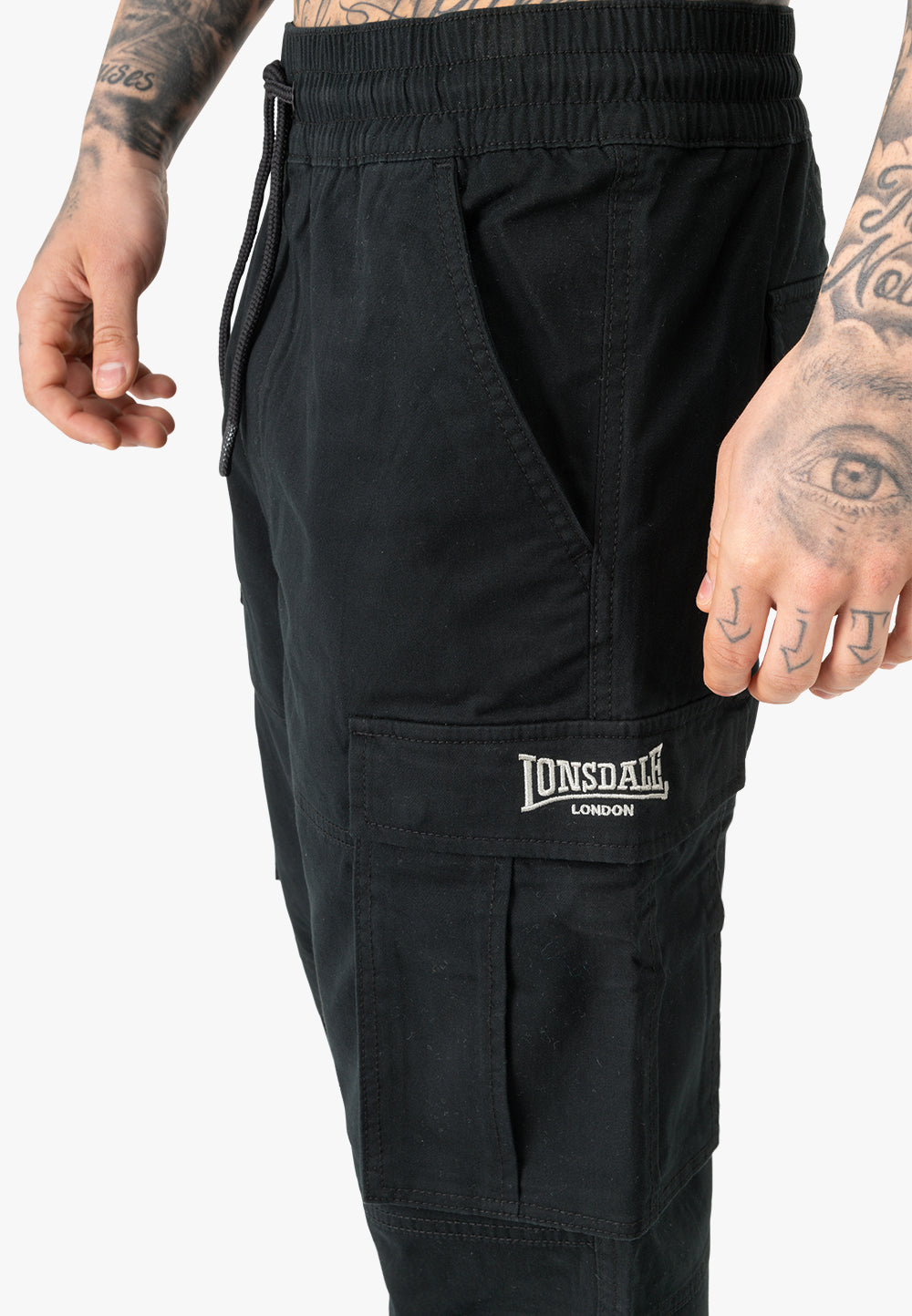 Lonsdale 117654 Mickley Cargohose Schwarz