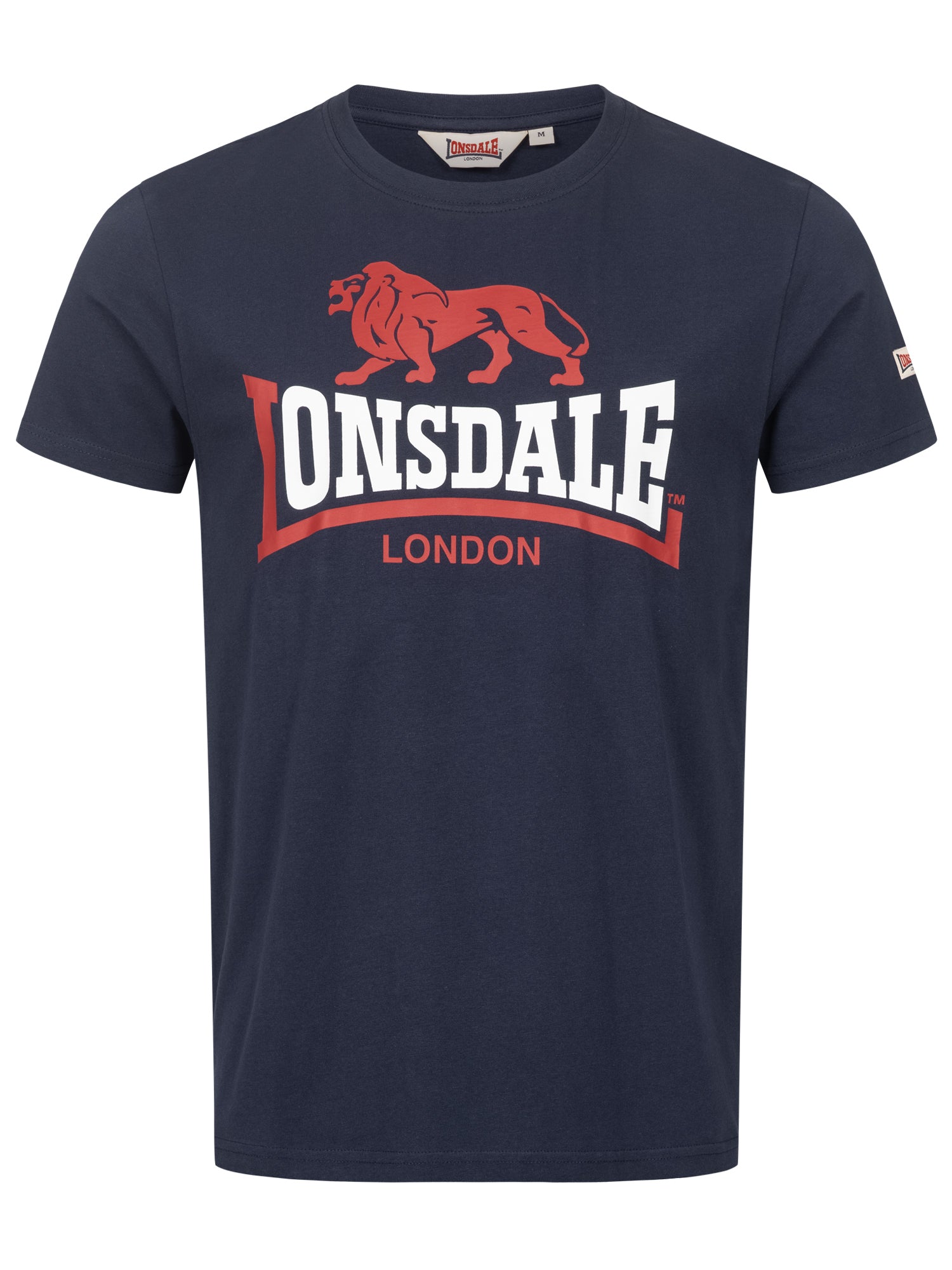 Lonsdale 117656 Lion Two Tone T-Shirt -Navy