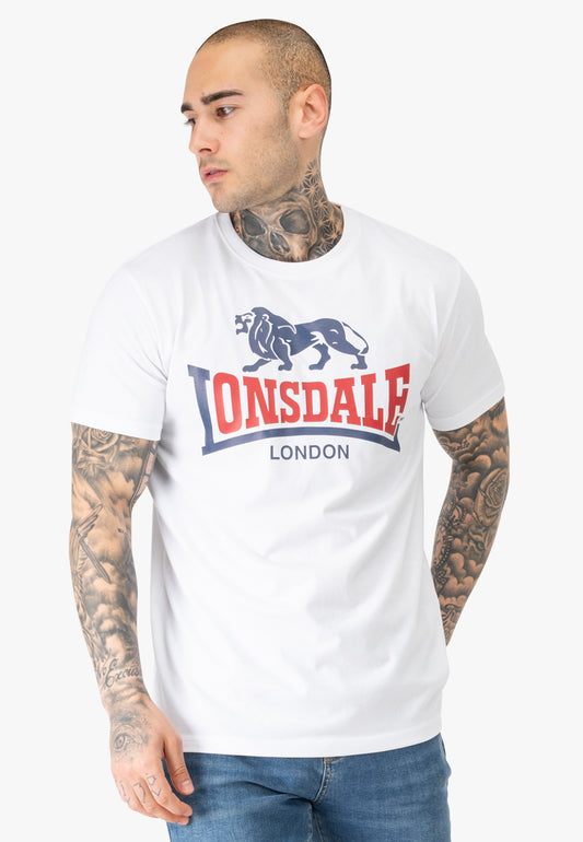 Lonsdale 117656 Lion Two Tone T-Shirt - Weiss
