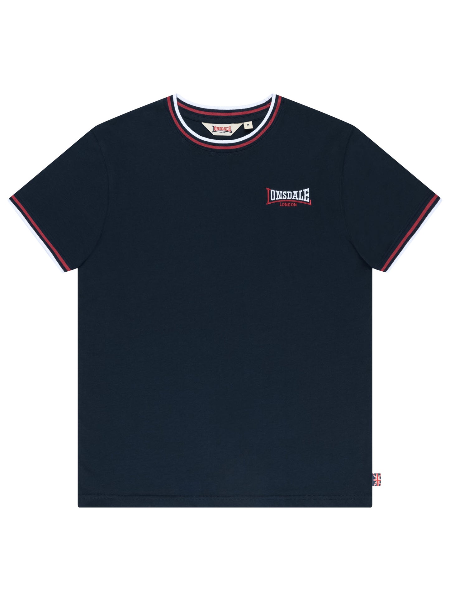 Dunkelblaues Lonsdale Herren T-Shirt im Slim-Fit-Schnitt mit Logo-Stickerei.