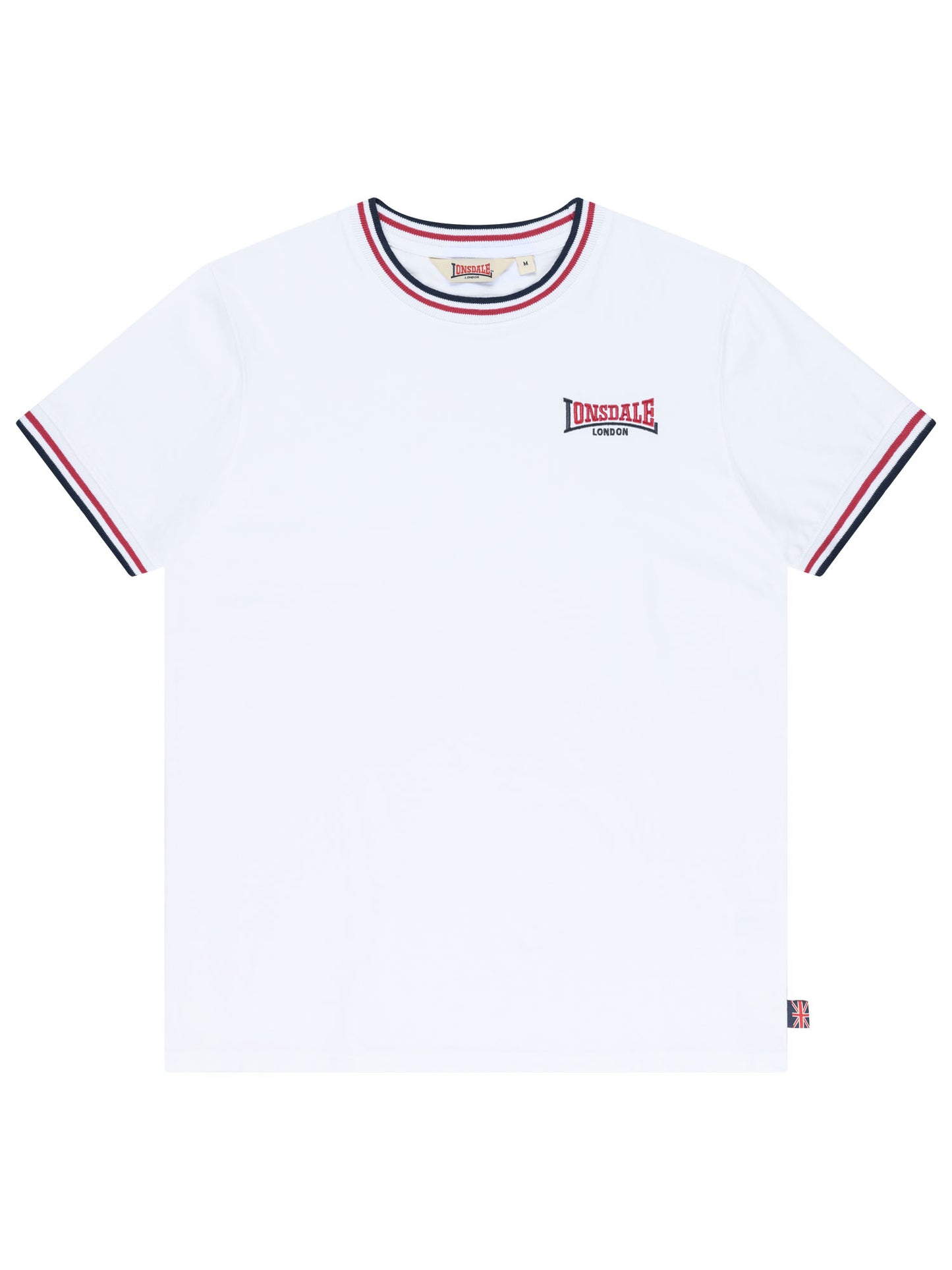 Weisses Lonsdale Herren T-Shirt im Slim-Fit-Schnitt mit Logo-Stickerei.