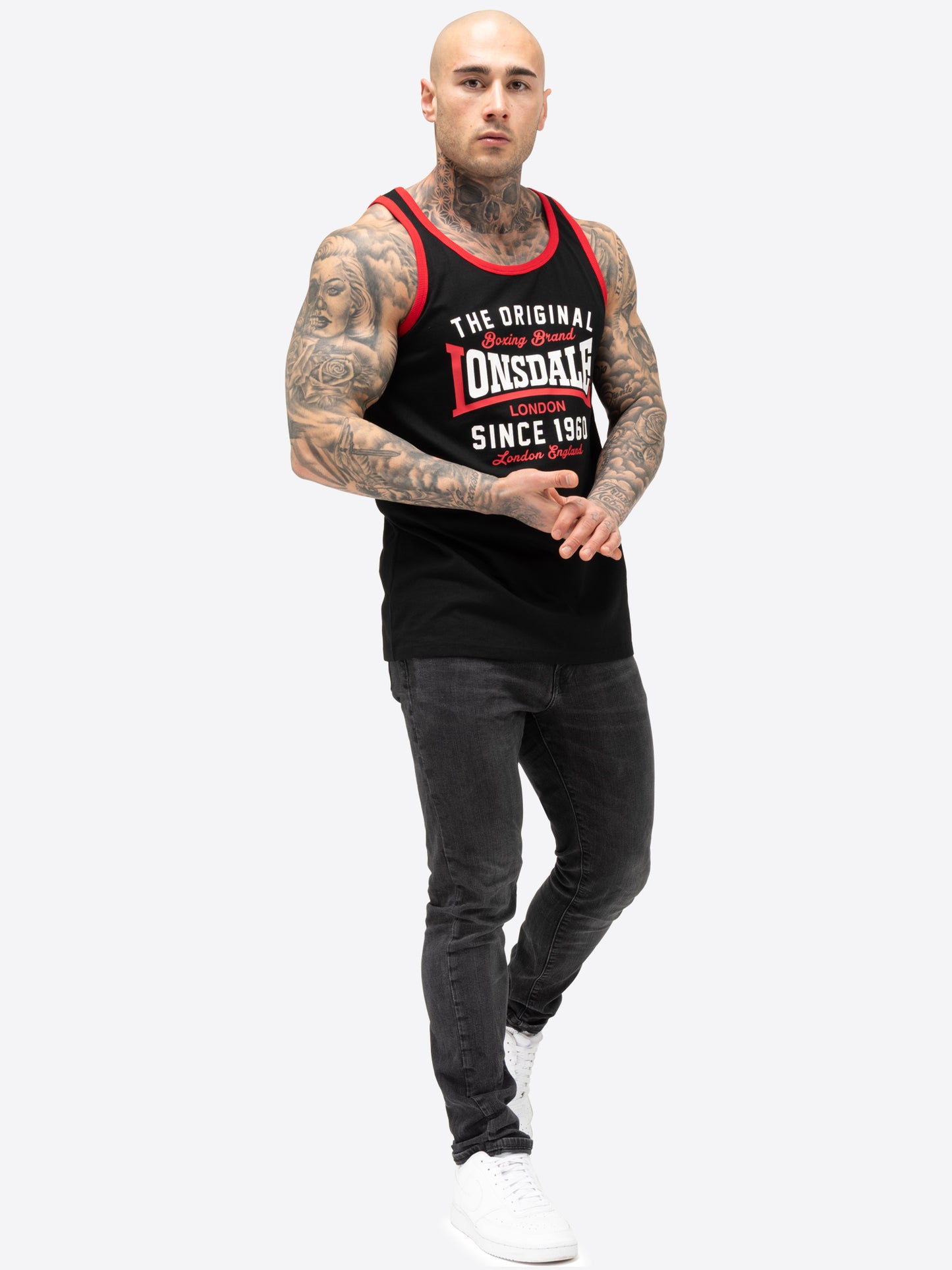 Lonsdale 117677 Andover Schwarz/Rot