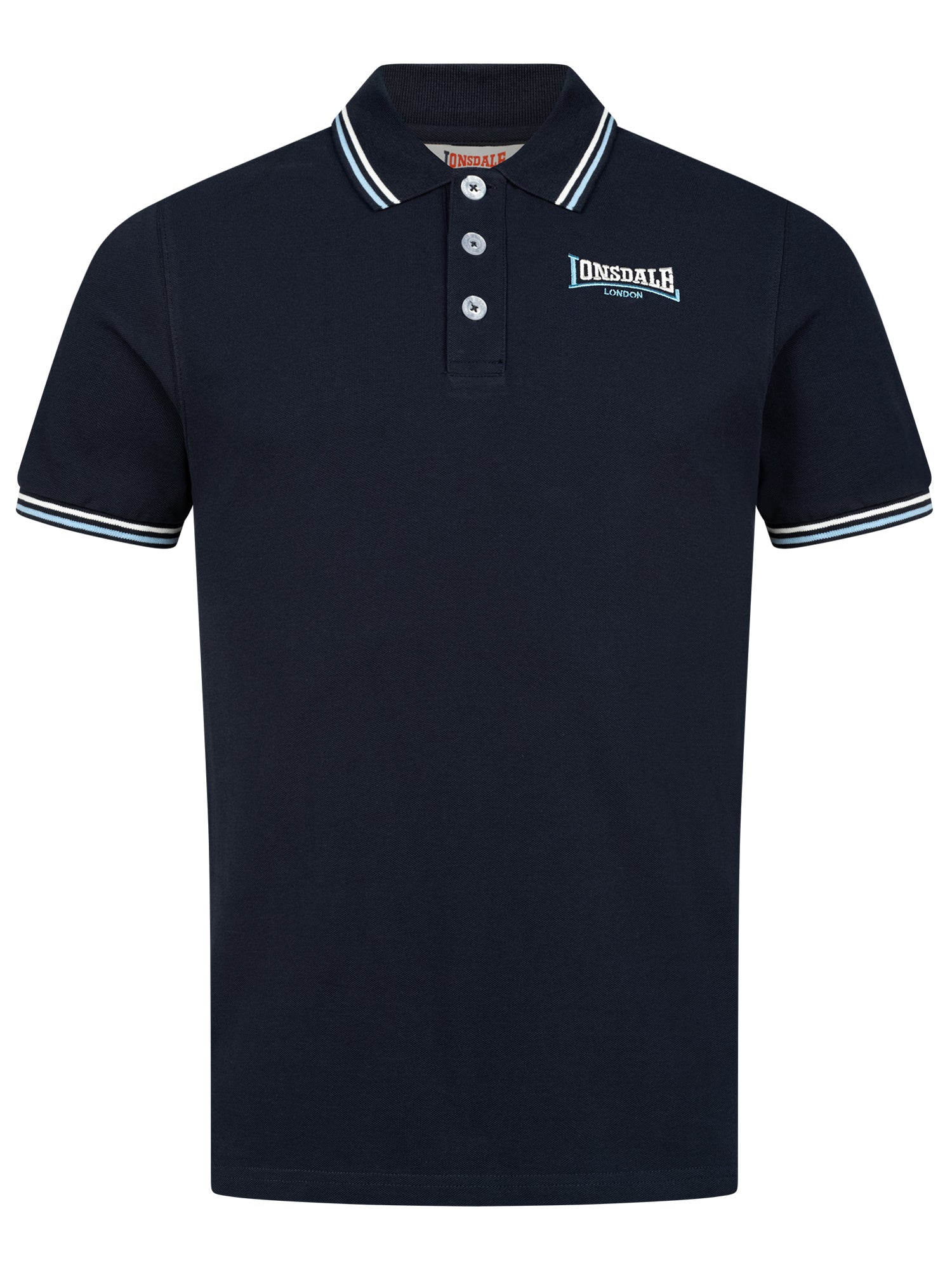 Lonsdale Herren Poloshirt Navy normale Passform mit Bruststickerei