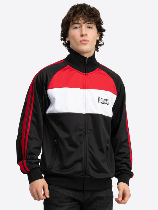 Lonsdale 117704 Bracklesham Trainingsjacke Schwarz/Rot/Weiss