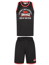 Laden Sie das Bild in den Galerie-Viewer, Lonsdale 117710 Pewsey Singlet &amp; Shorts Set Schwarz
