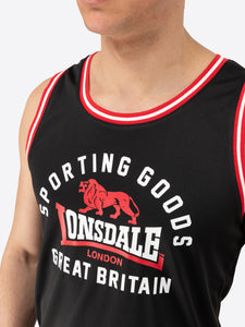 Lonsdale 117710 Pewsey Singlet & Shorts Set Schwarz