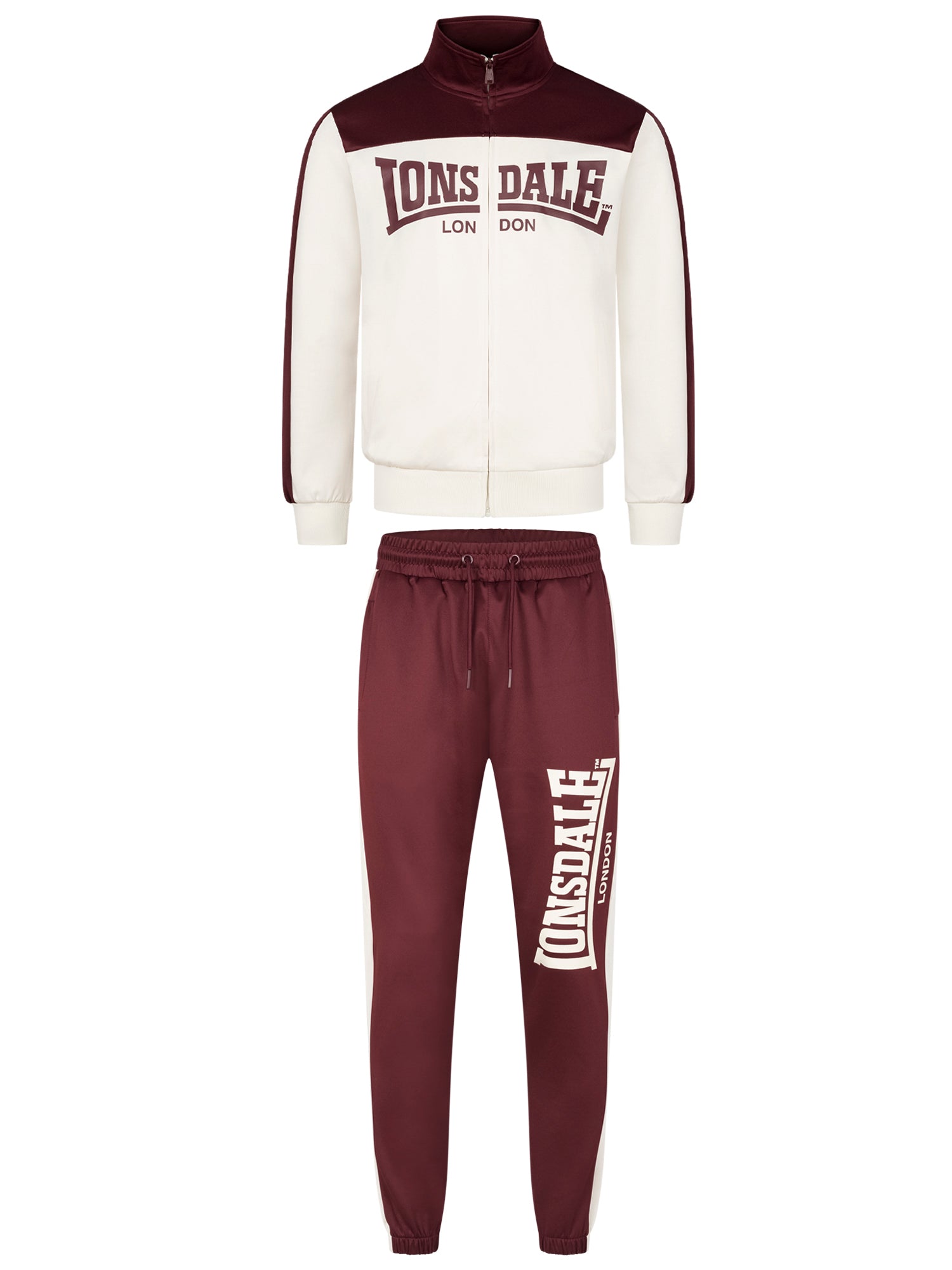 Lonsdale 117715 Holmbury Jogginganzug Oxblood/Ecru