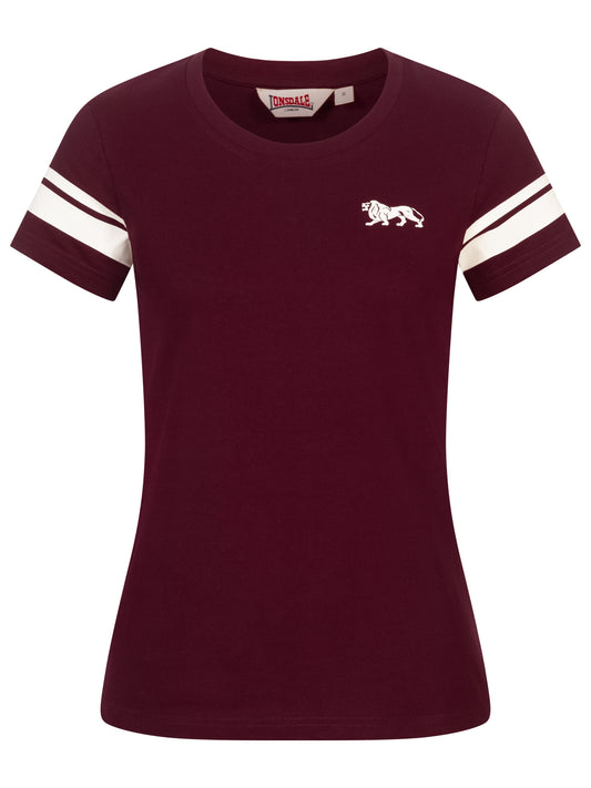 Lonsdale London 117726 Ladies Corton T-Shirt Oxblood
